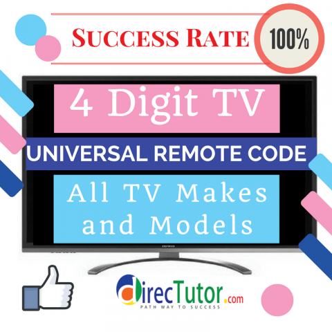 4 Digit Universal Remote codes for all new TVs